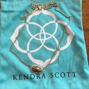 Kendra Scott Lux Pave Gold and Pyrite Elisa Necklace